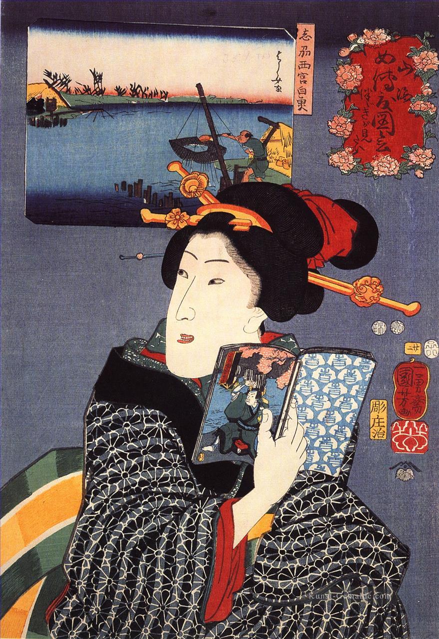 women 10 Utagawa Kuniyoshi Ukiyo e Ölgemälde